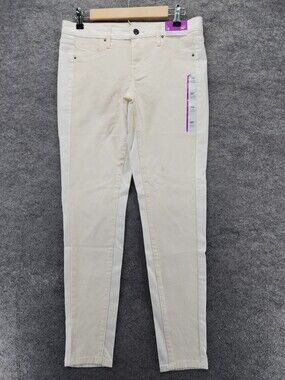 Mossimo Denim Leggings Womens 10 White